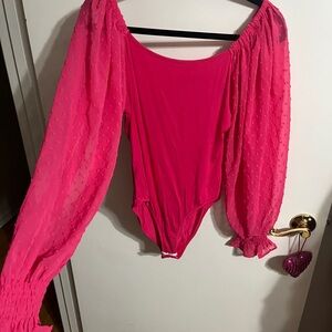 💜 Medium Zeagoo Vibrant Pink Bodysuit